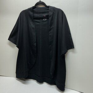 Large Open Front Cardigan Black Has Pockets A491884